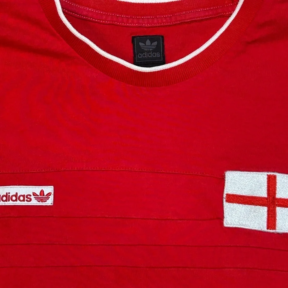 Adidas Red England Flag Men's Tee